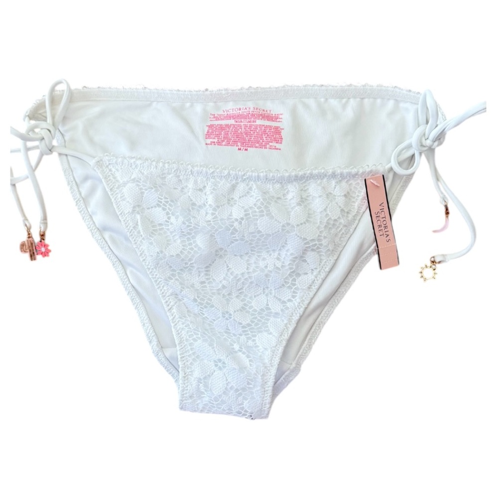 Victoria's Secret White Lace Bikini Bottom. Size M